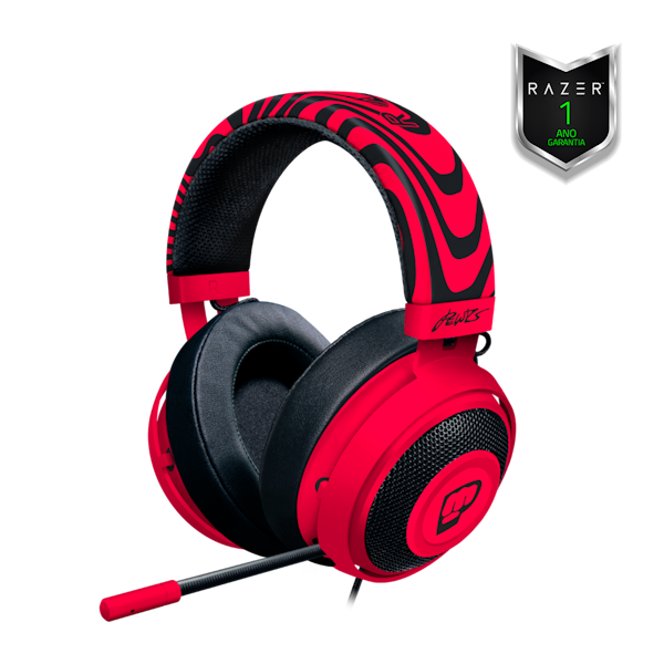 Headset Razer Kraken Pro V2 PewDiePie Neon Red